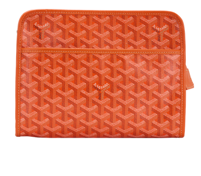 Goyard Jouvence Toiletry Pouch, &pound;650, Accessories, Orange, Canvas, Front view